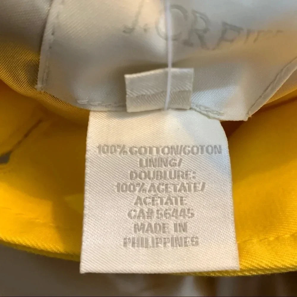 J. Crew Yellow Lemon Trudy Cotton Jacket 00 NWT